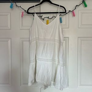 AERIE white linen/cotton dress